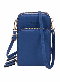 Polyurethane Casual Cross Body Bag Blue