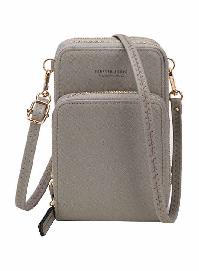Forever young - Polyurethane Casual Cross Body Bag Grey - Image 1