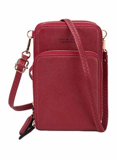 Polyurethane Casual Cross Body Bag Maroon - v1588964177/N36683454A_1