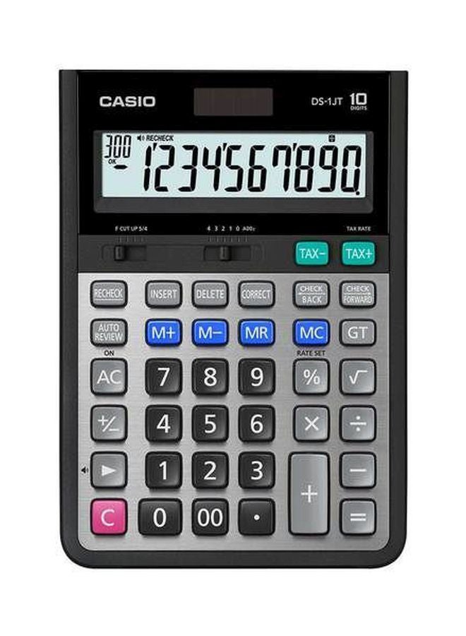 كاسيو آلة حاسبة أساسية عالية التحمُّل سعة 12 رقماً أسود/رمادي - Image 1