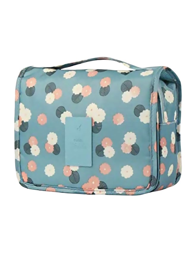 Nylon Hanging Toiletry Kit Blue/Beige/Black - Image 1