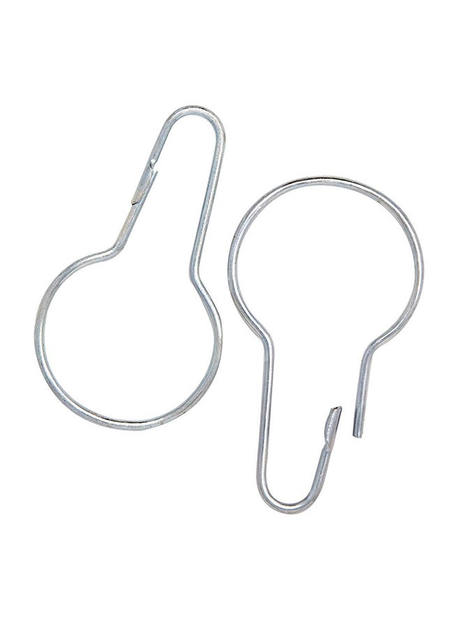 BHT Shower Curtain Chain Hook Silver 2.75 x 1.5inch