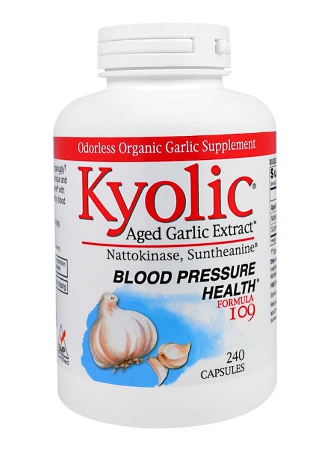 kyolic Aged Garlic Extract Blood Pressure Health Formula - 240 Capsules - Image 1