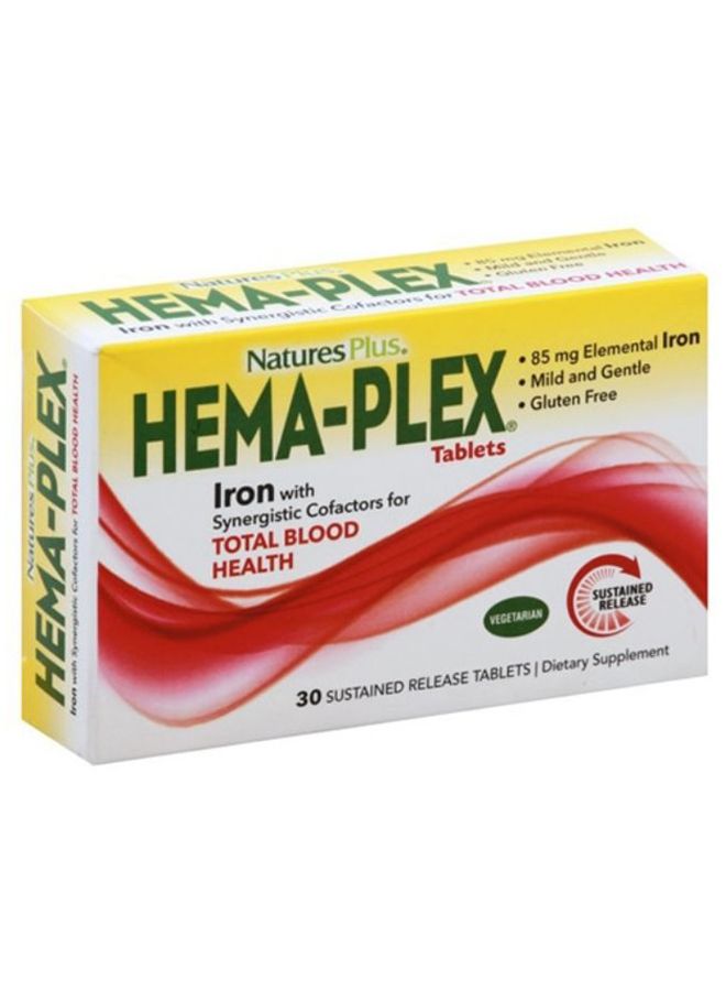 Natures Plus - Hema-Plex Synergistic Cofactors Total Blood Health - 30 Tablet - Image 1