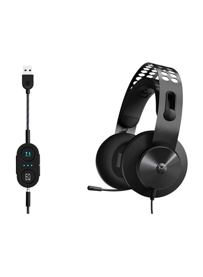 لينوفو سماعة رأس للألعاب ليجون H500 بتصميم يغطي الأذن مزودة بميكروفون متوافقة مع أجهزة بلايستيشن 4/بلايستيشن 5/إكس بوكس ون/إكس بوكس سيريس إكس/نينتندو سويتش/أجهزة الكمبيوتر - Image 2