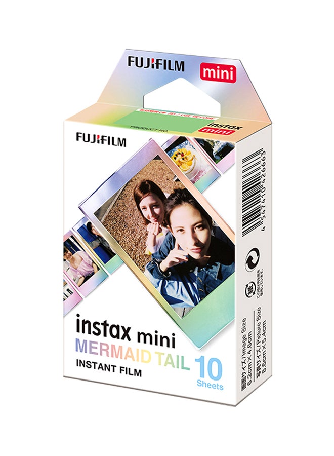 10-Piece Instax Mini Photo Paper Film 8.6x5.4cm Mermaid Tail - v1589041224/N37830361A_1