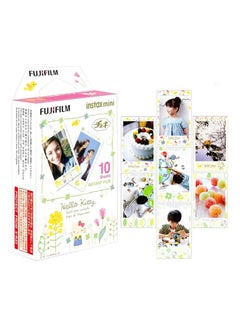 FUJIFILM Pack Of 10 Hello Kitty Themed Instax Mini Instant Camera Photo Films White/Pink  - Image 4