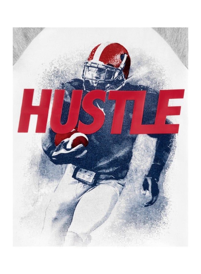 carter's Hustle Football Raglan Printed T-shirt White - Image 2