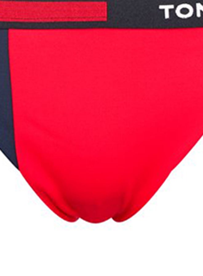 تومي هيلفيغر سروال بيكيني بنمط كتل ألوان أحمر/ أزرق/ أبيض - Image 3