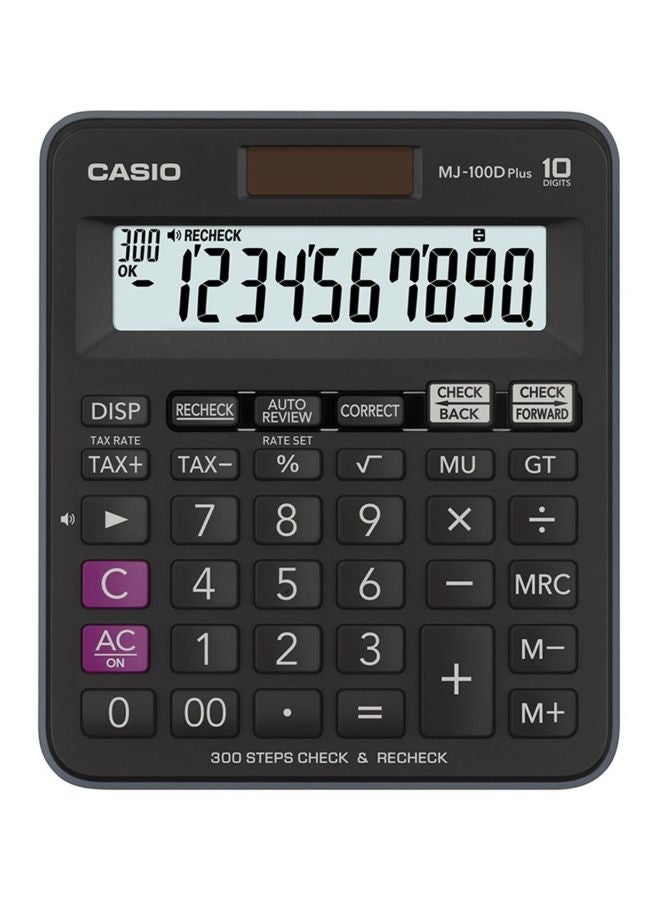 CASIO - MJ-100DPLUS 10 Digits Desktop Calculator Black - Image 1