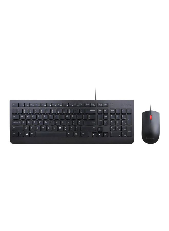 Lenovo Essential Wired Keyboard And Mouse Set Black - Image 1