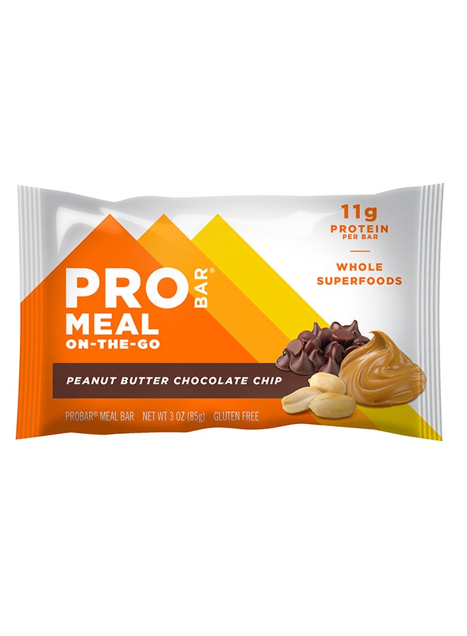 وجبة بروتين بنكهة زبدة الفول السوداني على شكل لوح شوكليت شيب