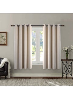 REGAL IN HOUSE 2-Piece Thermal Insulated Window Curtain Beige 168 x 183cm  - Image 1