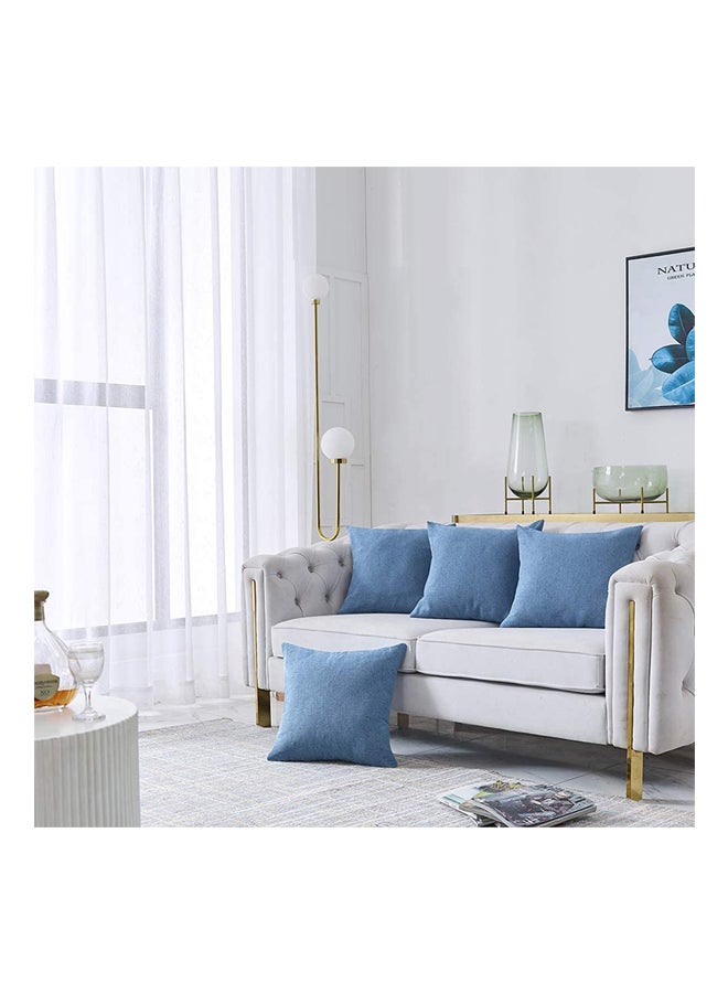 ريغال إن هاوس طقم وسادات مربعة للزينة من قطعتين linen أزرق كريون 45x45سم  - Image 4