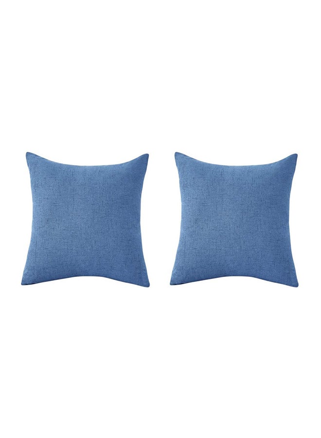 ريغال إن هاوس طقم وسادات مربعة للزينة من قطعتين linen أزرق كريون 45x45سم  - Image 1