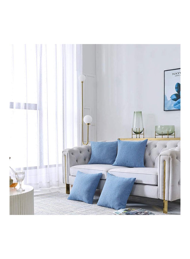 ريغال إن هاوس طقم وسادات مربعة للزينة من قطعتين linen أزرق كريون 45x45سم  - Image 3