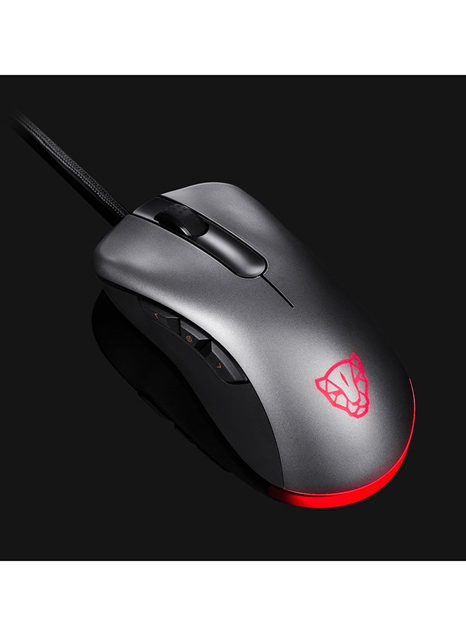 Motospeed - V100 Optical Wired Gaming Mouse Grey - Image 1