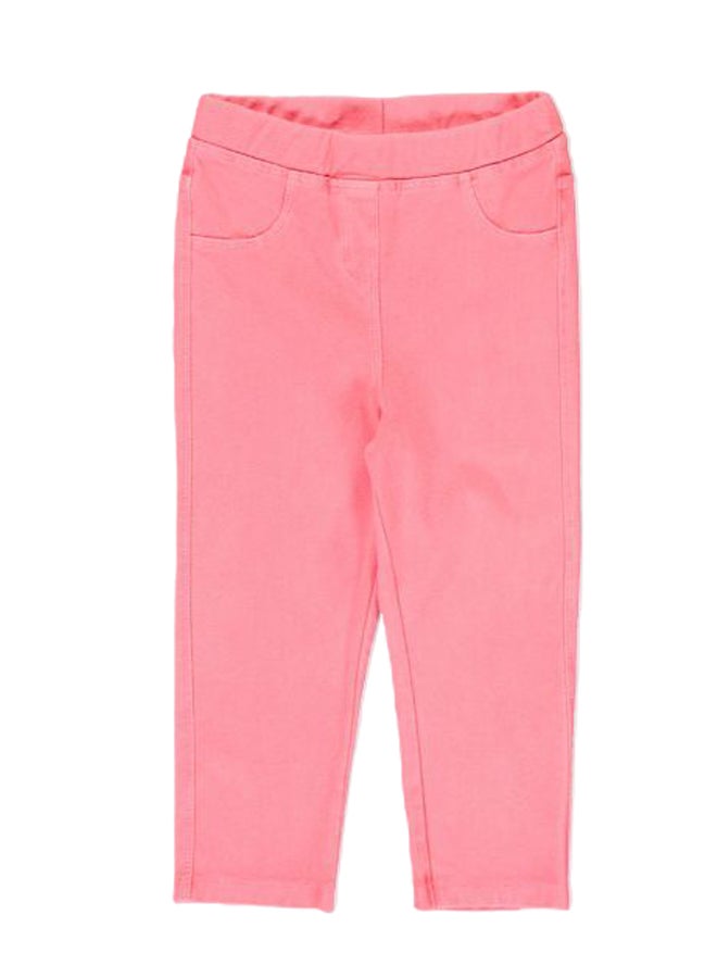 ال سي وايكيكي بنطلون ضيق طويل بقصة عادية وردي فاقع - Image 1