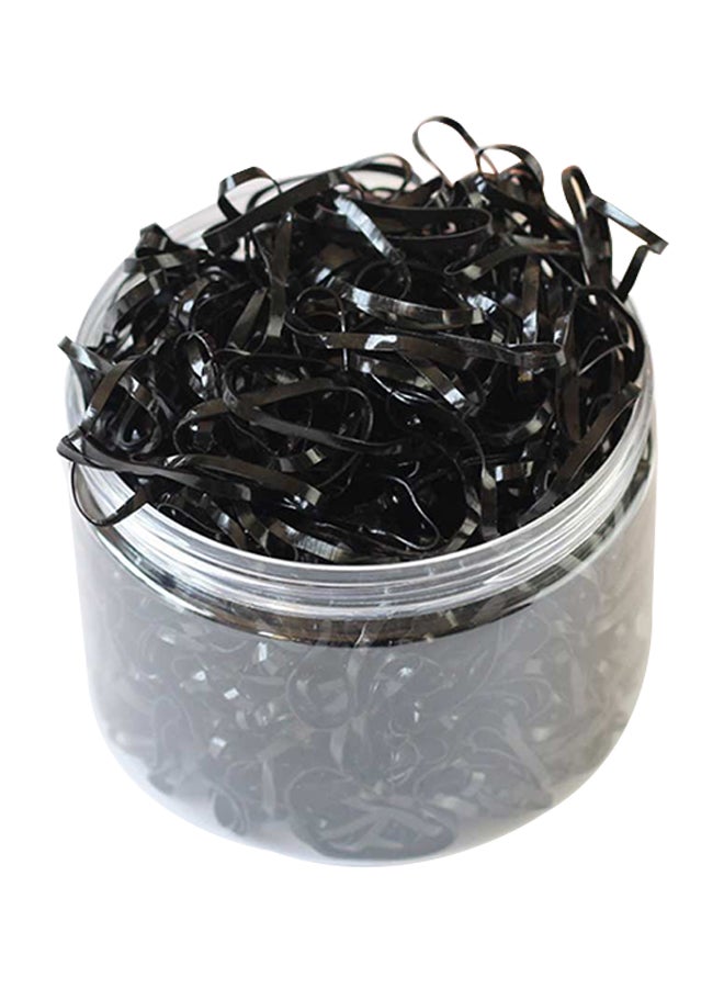 1000-Piece High Quality Hair Elastic Black