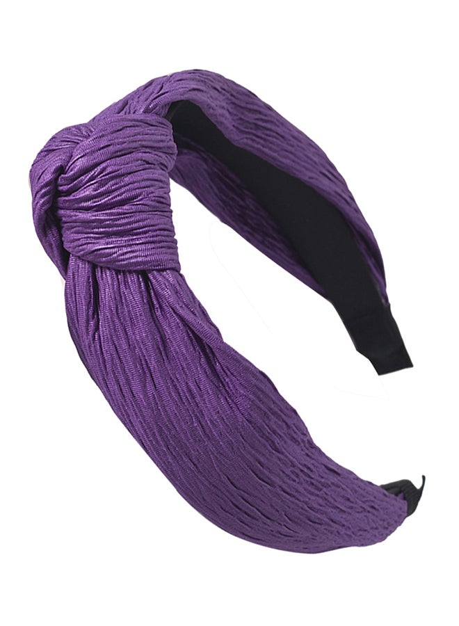 ربطة رأس عريضة بتصميم عقدة أرجواني