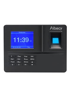 Biometric Fingerprint Time Attendance Machine Black/Blue