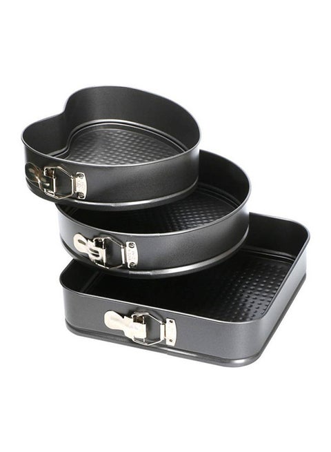 3-Piece Cake Mould Pan Set multicolour 28 x 26 x 24cm