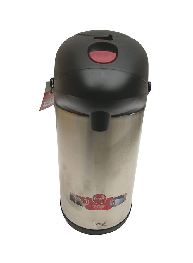 Regal Double Wall Stainless Steel Flask Silver/Black - Image 1