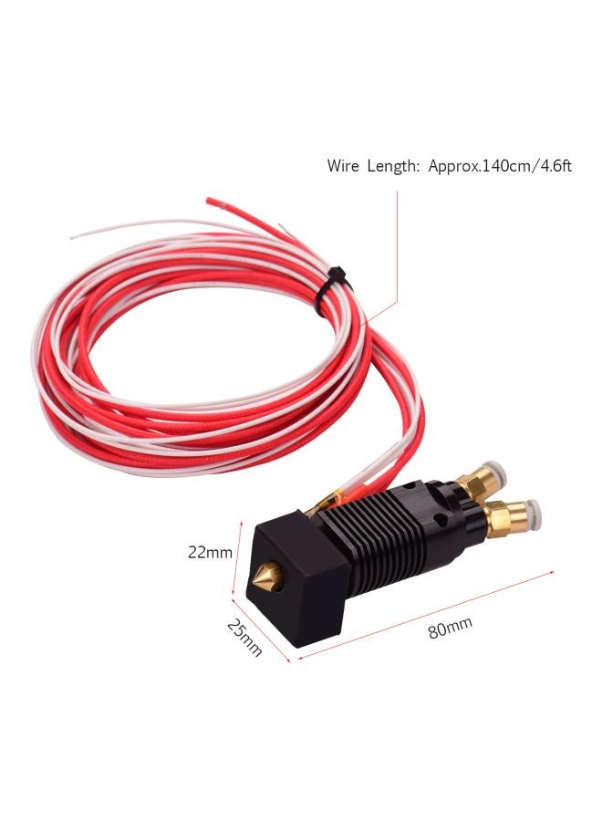 أيبيسي جهاز بثق الحبر بطرفٍ ساخن مزوّد بكابل لطابعة إندر 3 ثلاثية الأبعاد سلسلة CR-10 أسود / أزرق/ أبيض/ أحمر - Image 3