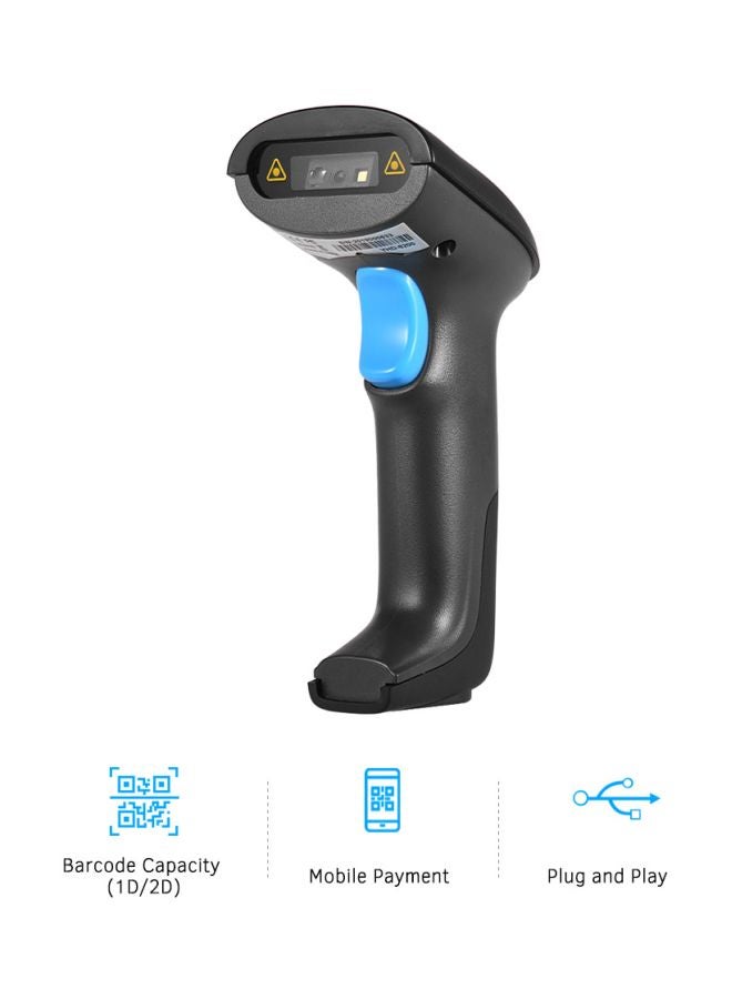 Aibecy - Handheld 1D/2D Image Barcode Scanner Black - Image 1