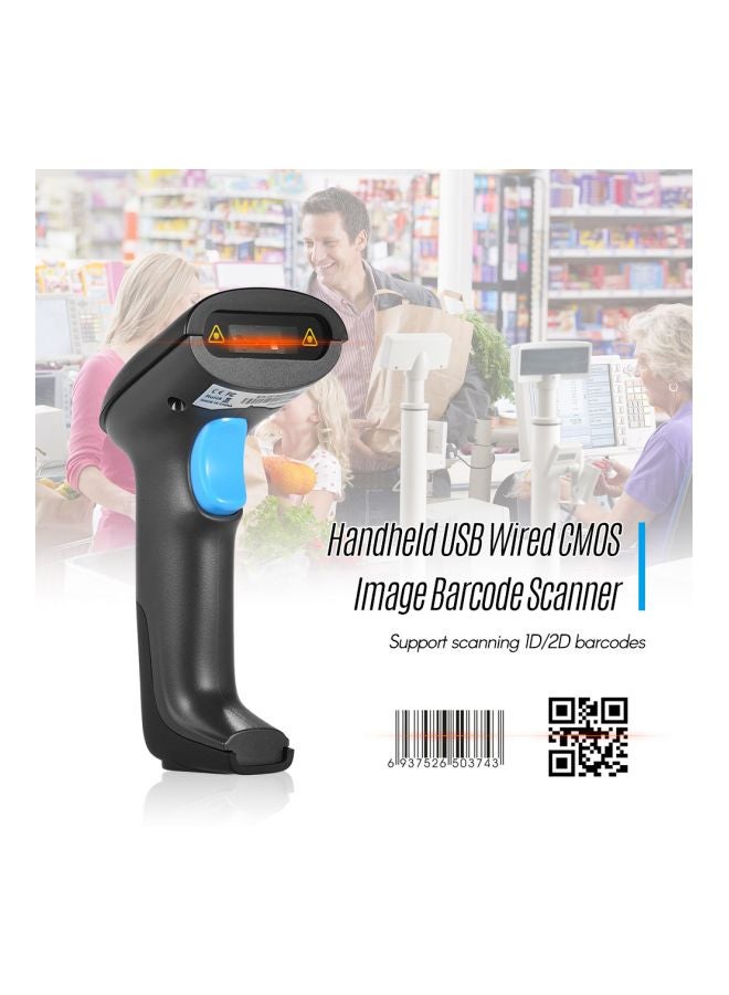 Aibecy - Handheld 1D/2D Image Barcode Scanner Black - Image 1