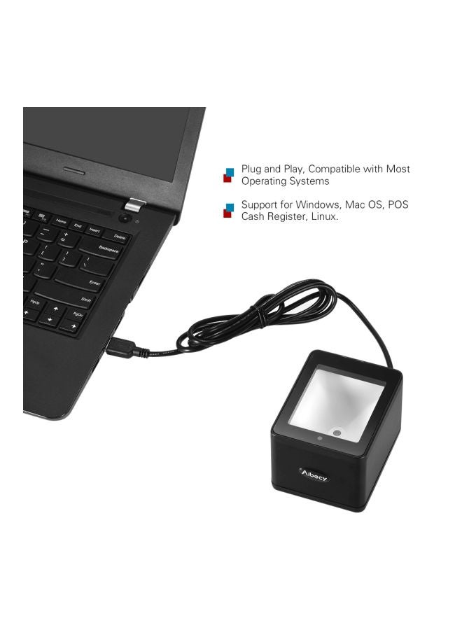Aibecy - Wired Bar Code Reader Black - Image 1