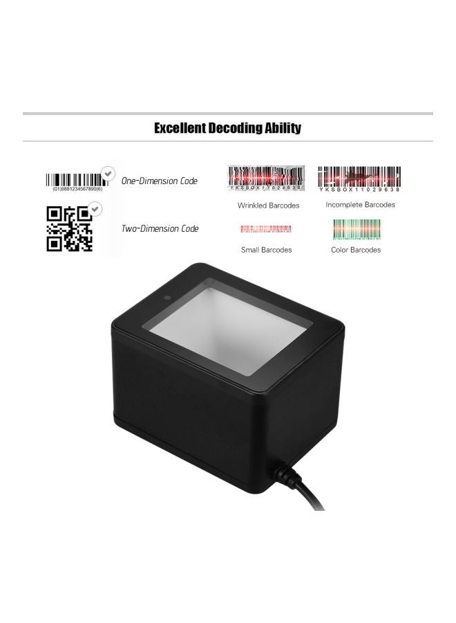 Aibecy - Wired Bar Code Reader Black - Image 1