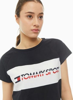 Logo Printed Blocked T-Shirt Black/White - v1589266597/N36509317V_3