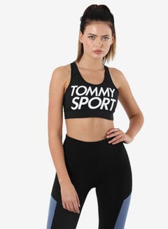 Low Impact Logo Printed Sports Bra Black/White - v1589266597/N36509322V_3