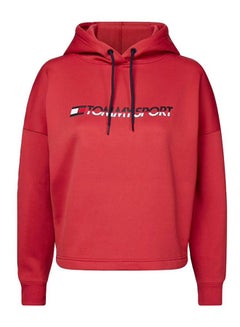 Cropped Fleece Hoodie Red - v1589266598/N36509356V_1