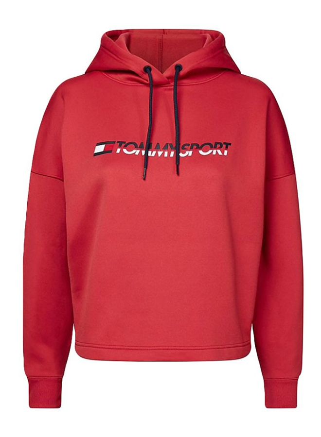 Cropped Fleece Hoodie Red - v1589266598/N36509356V_1