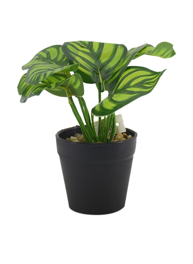 DRAMA HOME Artificial Potted Plant Green/Black 