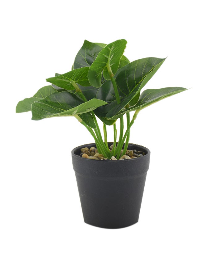 DRAMA HOME - Artificial Potted Plant Green/Black - Image 1