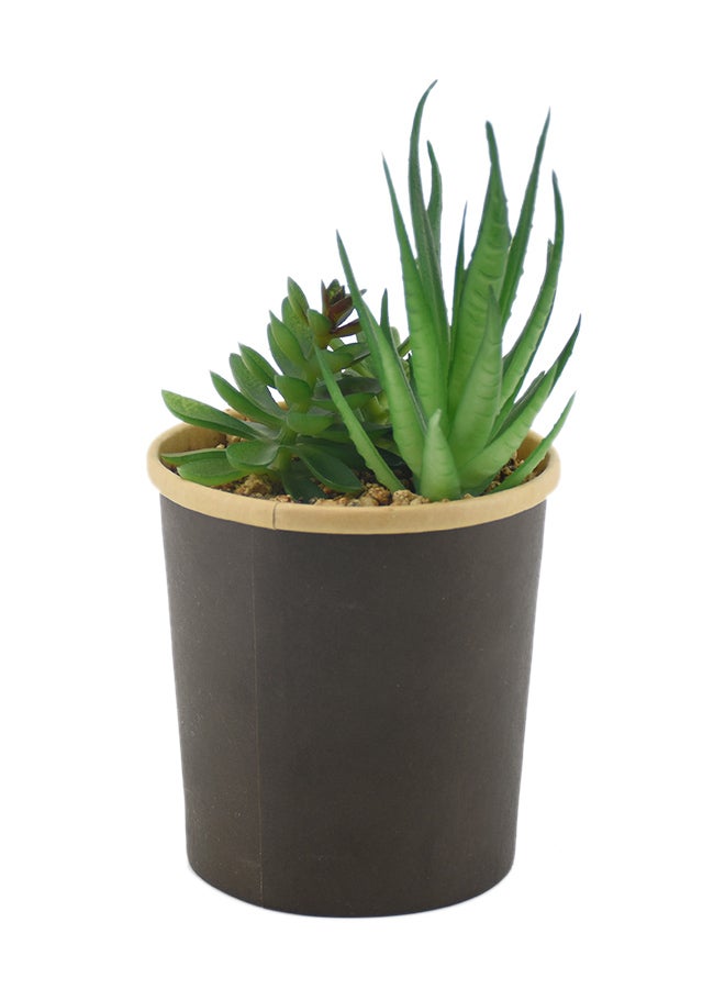 DRAMA HOME Artificial Potted Plant Green/Black 