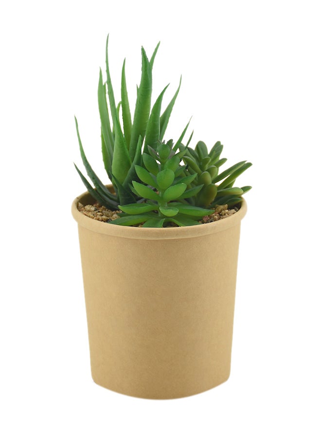 DRAMA HOME Artificial Potted Plant Green/Beige 