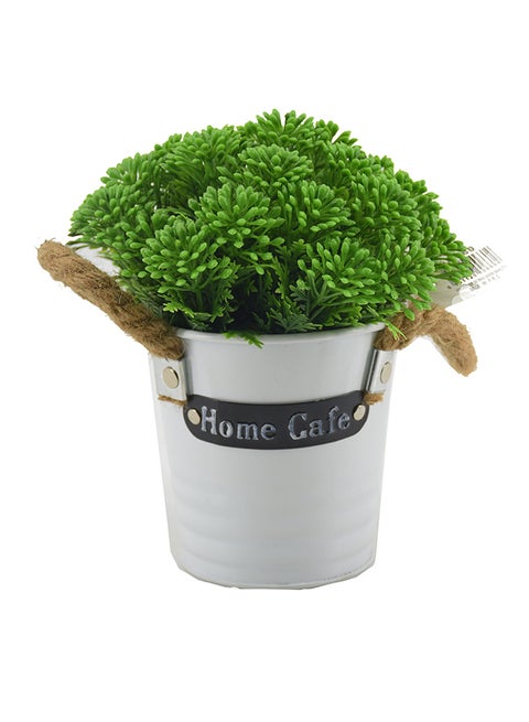 Artificial Potted Plant White/Green/Silver