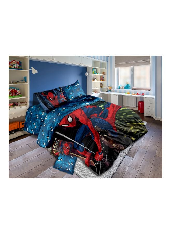 MARVEL 4-Piece Printed Spiderman Comforter Set Combination Multicolour  - Image 1