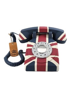 GPO Retro Wired Landline Phone Blue/Red/Beige  - Image 1