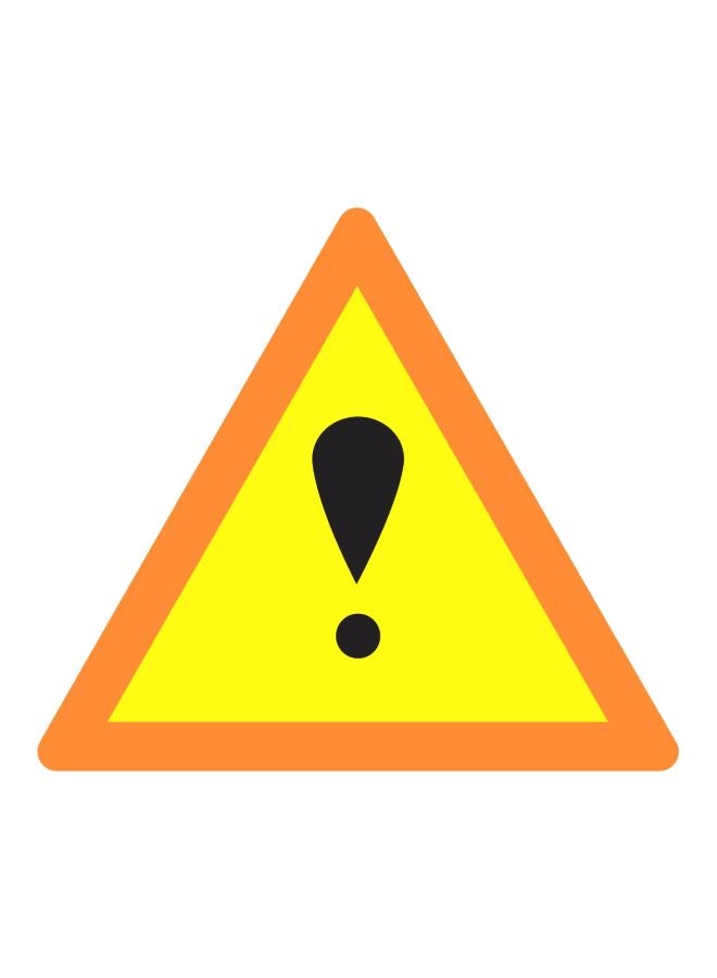 TFL Printed Social Distancing Triangle Floor Sticker Yellow/Black/Orange  - Image 1