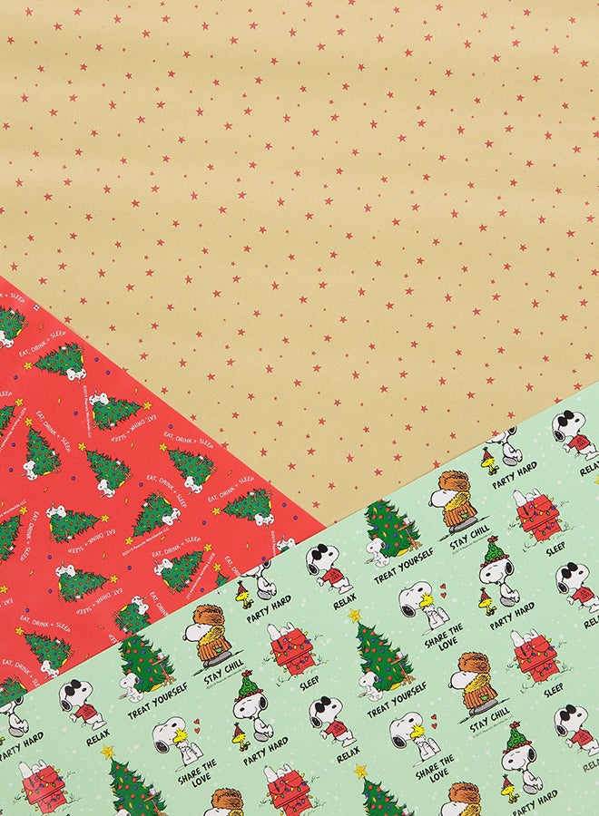 Typo - 3-Piece Wrapping Paper Multicolour - Image 1