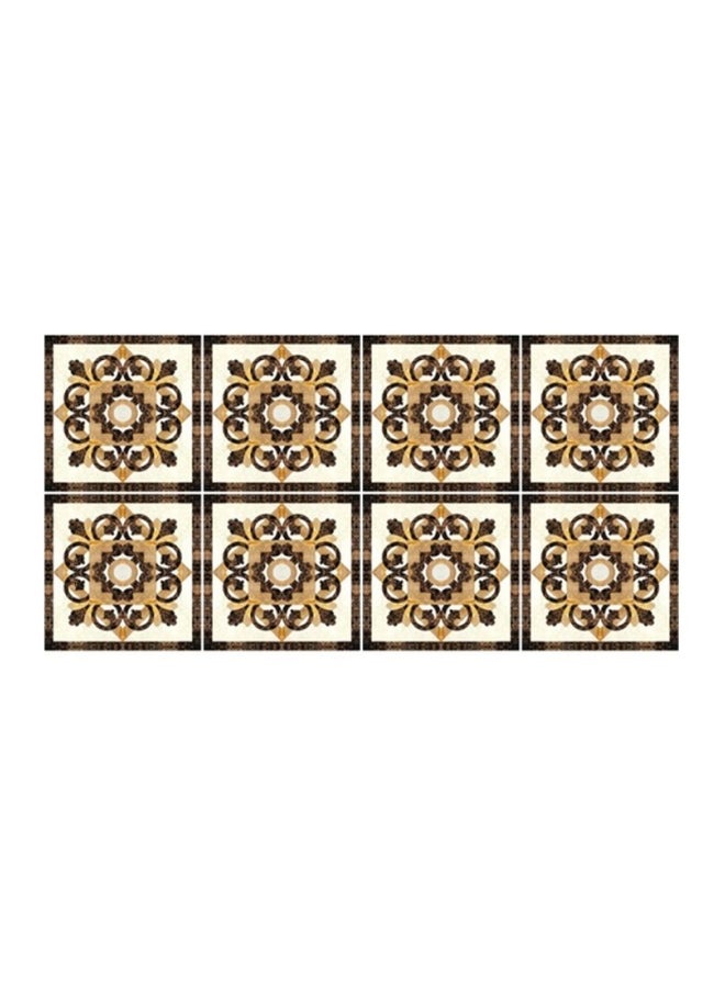 8-Piece Qiangtie Decorative Floor Tile Stickers Set Multicolour 10x10cm - Image 1