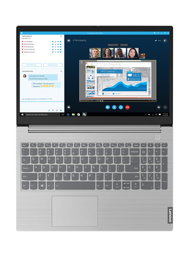 Lenovo ThinkBook 15 (Upgraded Version) Laptop With 15.6-Inch Full HD Display, Core i7 Processor/8GB RAM/512GB SSD/Intel UHD Graphics/Windows 10 /International Version English Mineral Grey  - Image 1