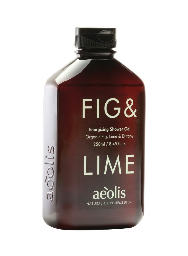 aeolis Fig And Lime Energizing Shower Gel 250ml - Image 1