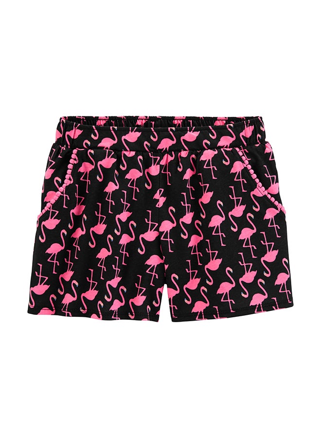 Flamingo Pom-Pom Detail Shorts Black - v1589283777/N37260819V_1