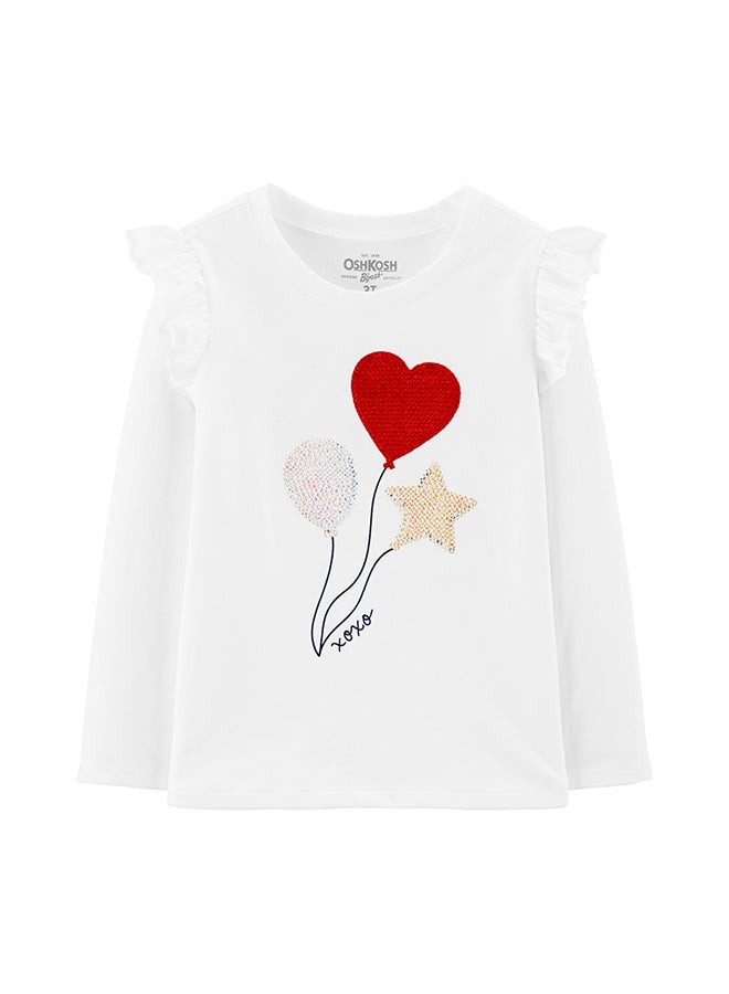 OSHKOSH B'gosh - Sequin Detail Top White - Image 1